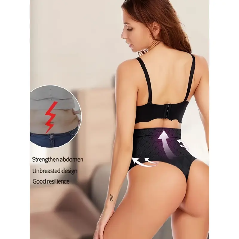 Body Shaping Control Panties, Comfy Adjustable Tummy Control Thong, Women's Lingerie & Underwear Shapewear Womenswear Comfort Compression Sexy 3