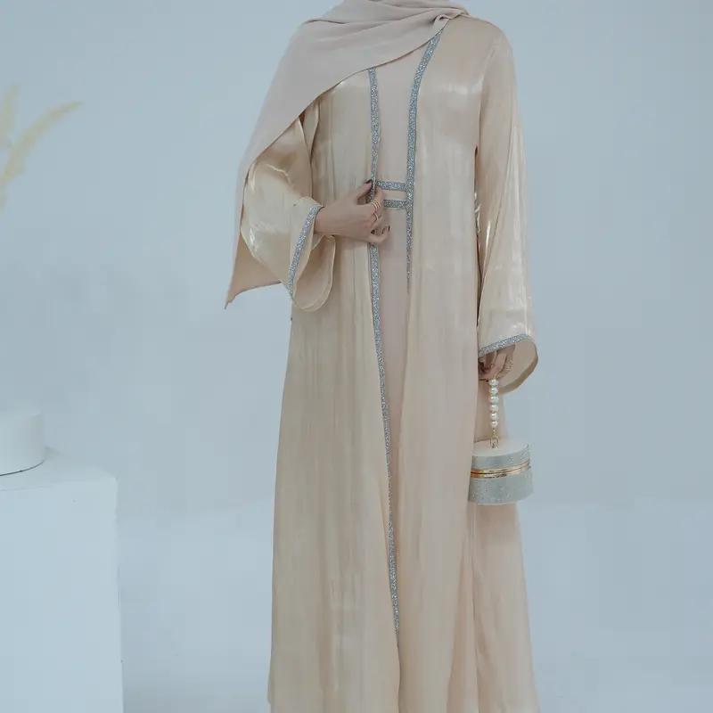 HASASERIES HS1183 1pcs Cardigan Solid Edge Robe Cardigan 3