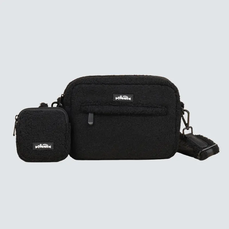 Dog Walking Bag inc Treat Pouch & Teddy Strap - Black Teddy 1
