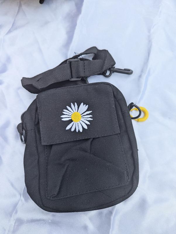 Daisy Pattern Canvas Crossbody Women Bag, Small Travelling Bag, Holiday Mini Bag 2