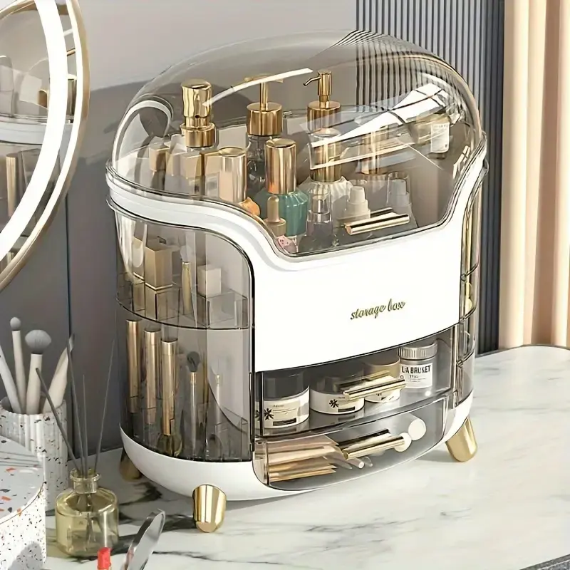 Multi-Function Makeup Storage Organiser, Skincare Organiser Drawers Beauty Holder Cosmetic Jewelry Organisers for Bedroom, Dressing Table Organiser Dustproof Waterproof vanitybox cosmetics organiser  storage makeupbox corrosive resistant with drawers 8