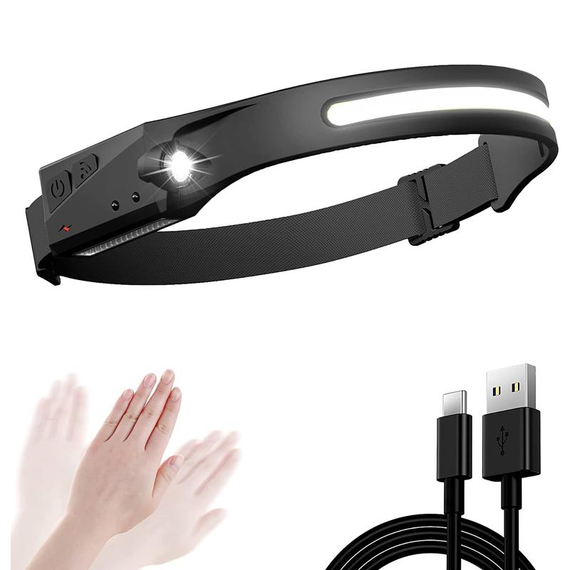 Goodyear LED Head Torch Rechargeable Headlamp COB Motion Sensor Waterproof Light 1
