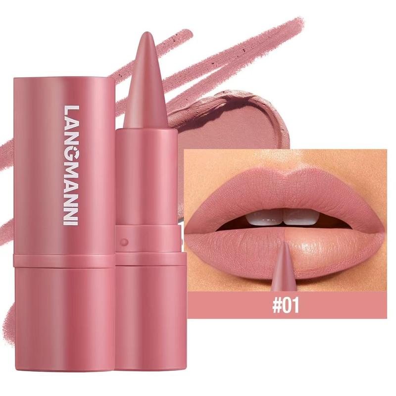 Langmanni New Multi-Functional Lip Liner Lipstick Pen Matte 6 Colors Optional Waterproof  Lipgloss  Cosmetic 3