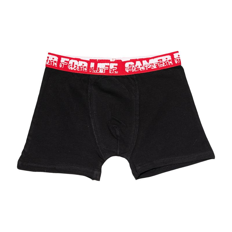 Gamer Kids Boxer Trunks - 5 Pack - "Gamer for Life" Jacquard Waistband - Graffiti Waistband Design Underwear - 95% Cotton, 5% Elastane - Size 5-13 Years 4