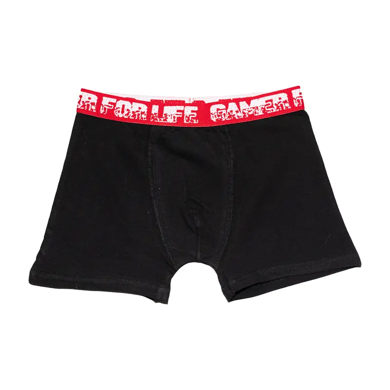 Gamer Kids Boxer Trunks - 5 Pack - "Gamer for Life" Jacquard Waistband - Graffiti Waistband Design Underwear - 95% Cotton, 5% Elastane - Size 5-13 Years 4