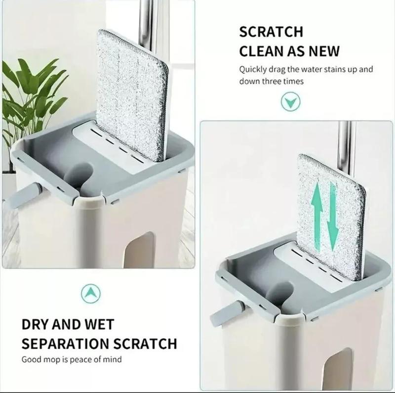 360 Multi-Functional Wash & Dry Mop and Bucket Set 360°Flat Squeeze Floor Mop+10Pads 4