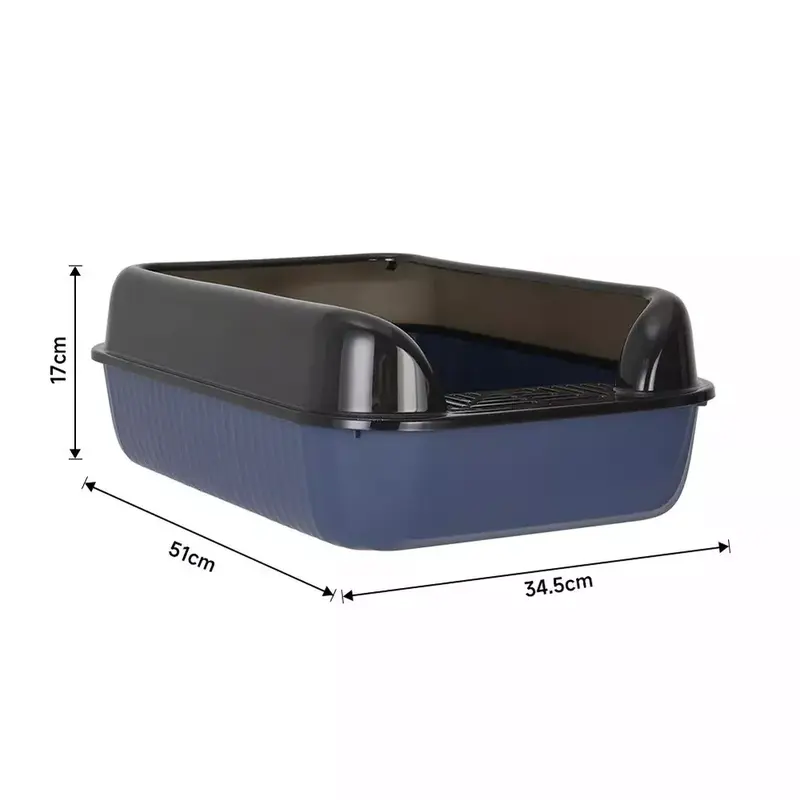 Extra Large Open Cat Litter Tray High Sided Deep Jumbo Rim Pan Box Loo Toilet UK 3