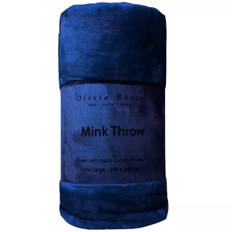 Large Faux Fur Warm Fleece Throw Over Soft Sofa Bed Mink Blanket Double & King 7