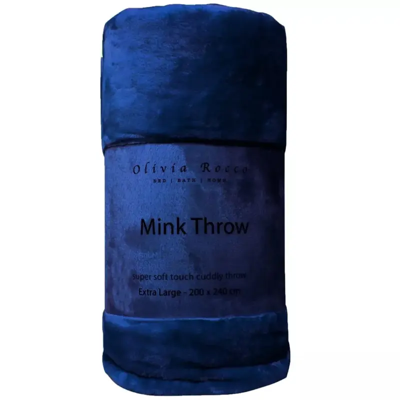 Large Faux Fur Warm Fleece Throw Over Soft Sofa Bed Mink Blanket Double & King 7