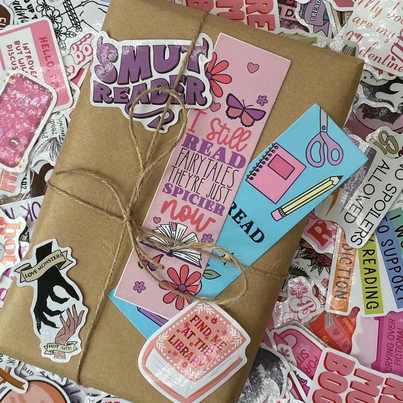 Blind Date with a Book - A Romantic Novel by Unknown Author. Includes: randomly selected book, a selection of stickers and a bookmark life 1