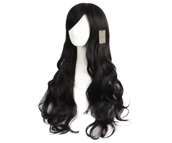 28 Inch/70 cm Charming Women's Long Curly Full Hair Wig (Black) 2