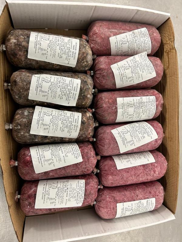 Frozen Raw Dog Food Variety Pack - 24 Rolls (500g Each, 12kg Total) - Includes Chicken, Chicken & Veg, Tripe, Beef & Chicken Flavours) BARF Diet 6