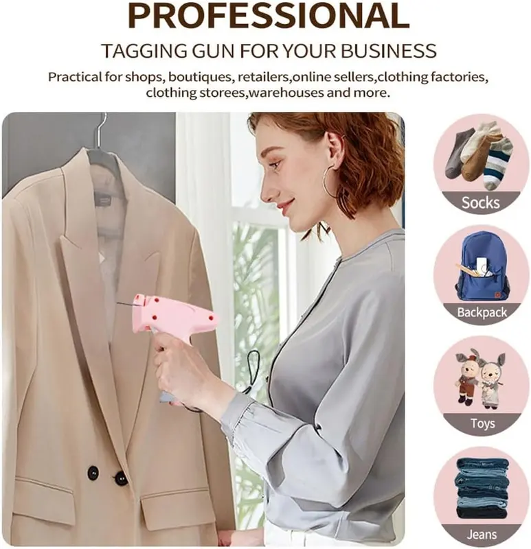 Micro Stitch Gun for Clothes - Tagging Gun (With 1000 Fasteners) 4