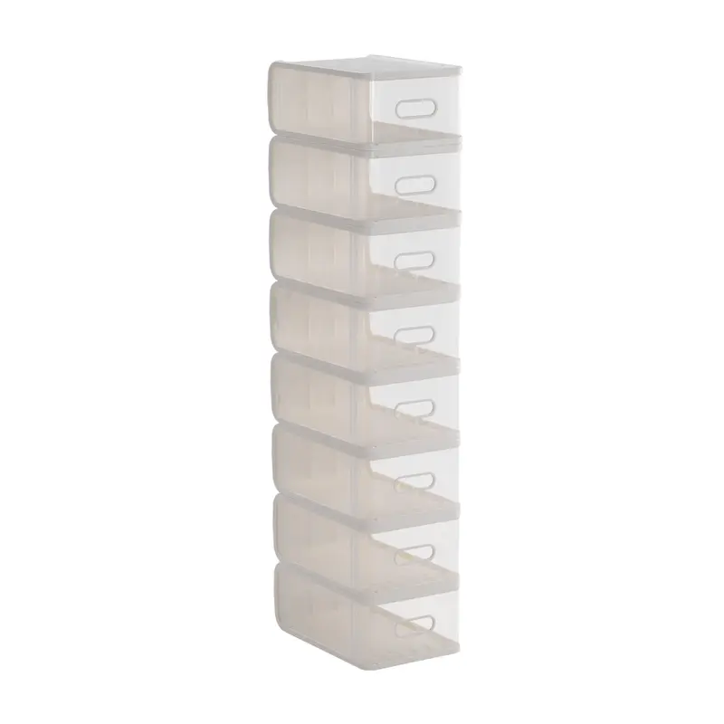 Livingandhome Transparent Stackable Shoe Storage Box Organiser For Closets and Entryways - Kitchen, Containers Plastic 6