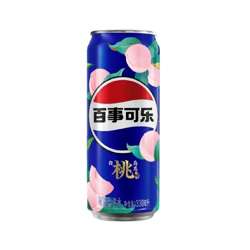 Pepsi Cans - White Peach, Raspberry Zero, Pomelo Bamboo (330ml) - Imported from China - Sugar, Beverage 0