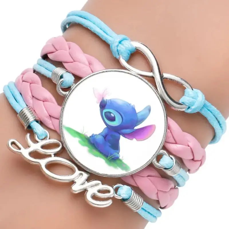 Stitch - Handmade Pendant Double Rope Bracelet - Girl Cartoon Telescopic Bracelet - Perfect Kids Birthday / Christmas Gift - Many Different Designs 7
