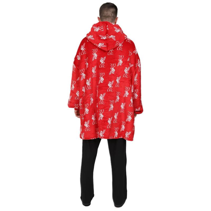 Liverpool Football Club Men's Fully Lined Luxury Fleece Hoodie Red W23 2