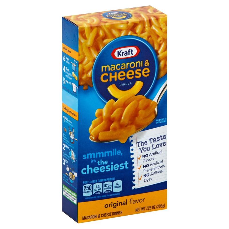 Kraft Macaroni Cheese Smaller Pack 206g (Pack of 5) - Enriched Spiral Pasta - Carb 2