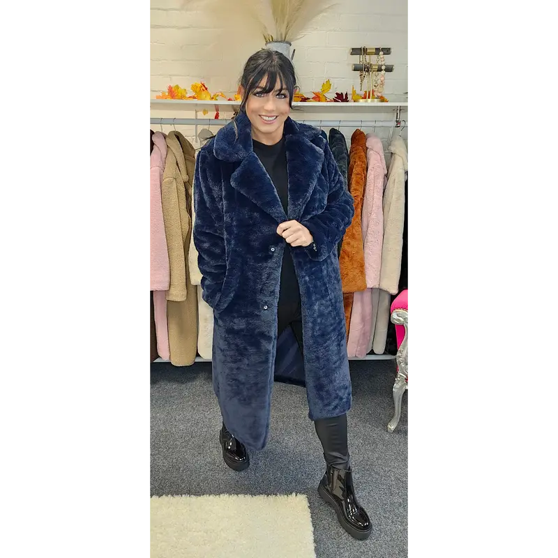 Oslo Faux Fur Coat Long (One Size) - (choose your Colour) 6