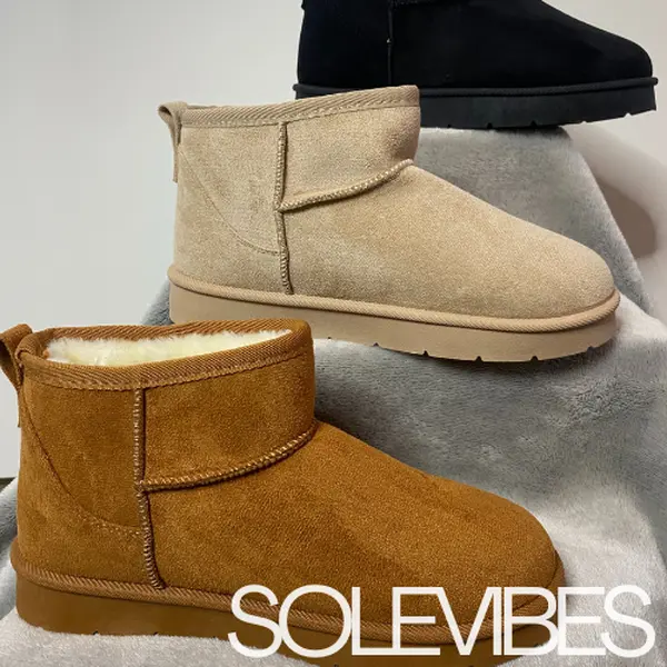 SoleVibes Hollie Women's Ankle Boot - Faux Suede with Fur Lining - Low Heel - All Seasons - Shoe, Girl Lightweight Footwear Stylish Comfort Casual Walking Shoes Ballroom Parent Parent Onyx trendy