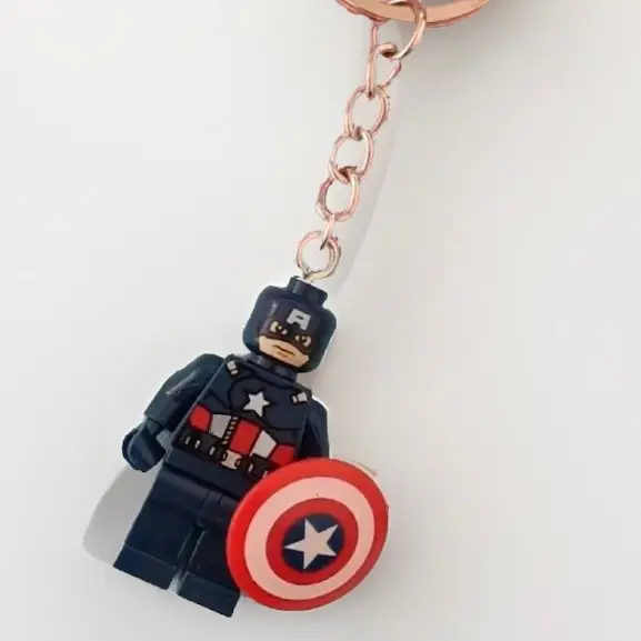 Mini Figures cartoon wolverine Spiderman  iron man captain Comic Character Keyring Car Keys Perfect Gift couple keychain 2