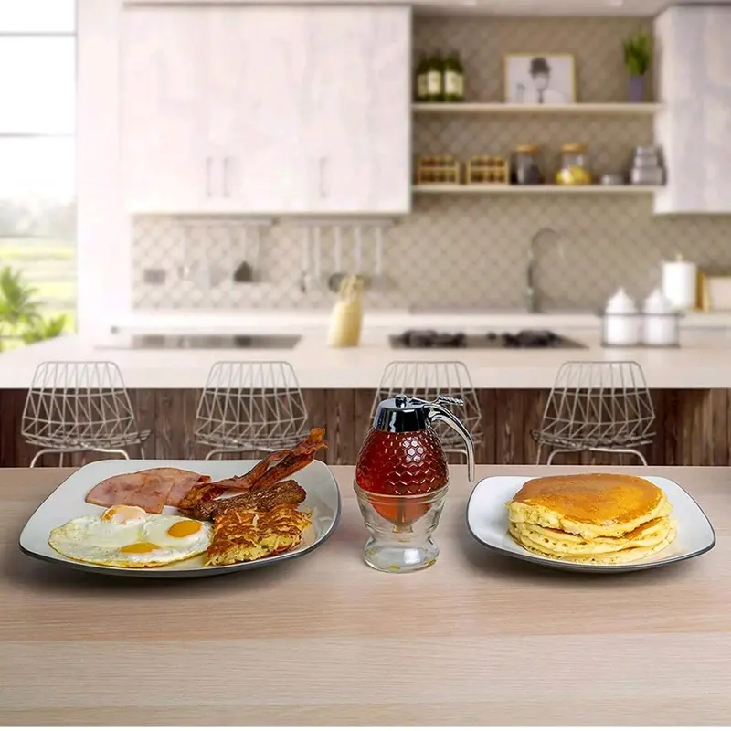 Honey Dispenser and Syrup Pitcher Set with Pouring Spout for Easy Dispensing - Utensils, Seasoning Kitchen 4