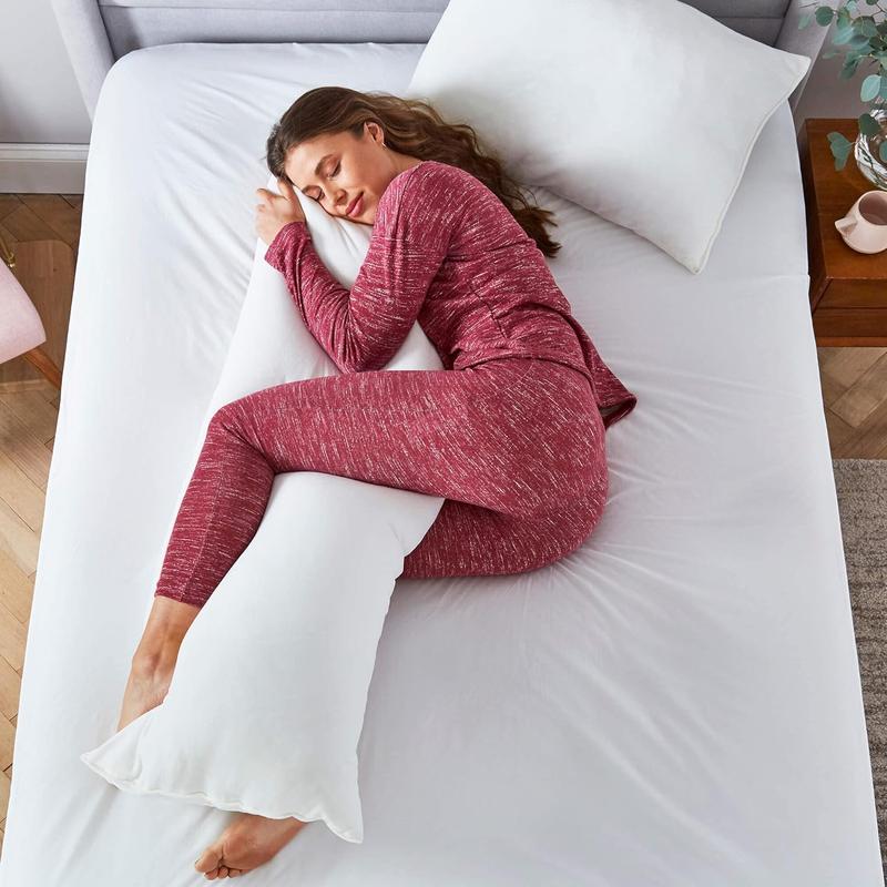 URZ SHOP Long Premium Bolster Body Pillow 5 ft - Hollow Virgin fiber Filling - Super Bounce Back - Full Body Support Cushion for Side, Back and Neck - Breathable - Multi-Purpose Use - (Available in  4ft, 5ft ) long  memory   pillow  world caitlyn 2