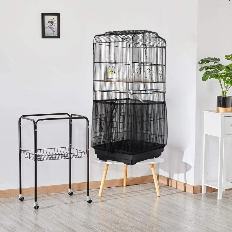 Product Introduction of Extra Large Bird Cage Seed Catcher Guard Universal Birdcage Cover Nylon Mesh Net for Parrot Parakeet Macaw Lovebird African Grey 5