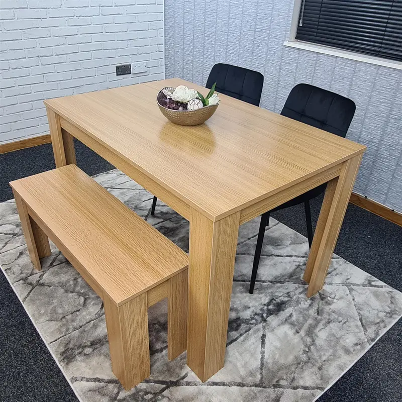 Dining Table Set with 2 Chairs Dining Room and Kitchen table set of 2, and Benches 6