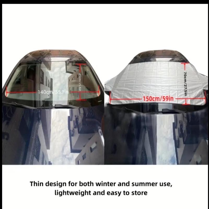 Car Windshield Cover Waterproof Sun Visor Protection Against Heavy Snow, Ice, and Frost - Compact, Portable, and Easy to Install 4
