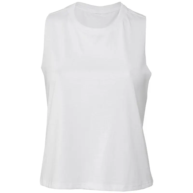 Bella Canvas - Women's racerback cropped tank - Solid White Blend 0