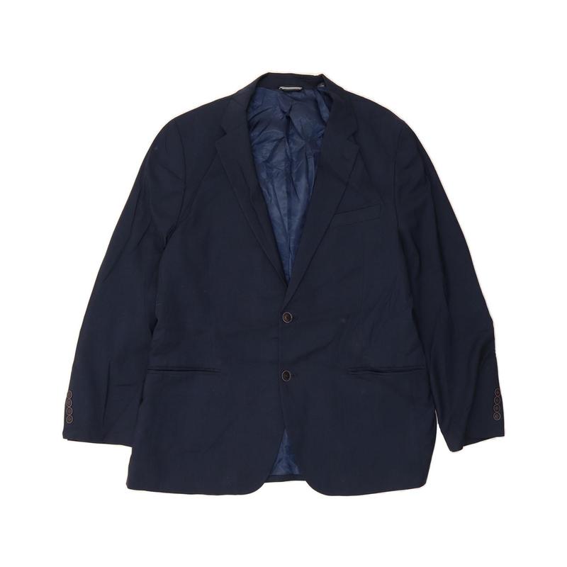 Pre-Owned Vintage NAUTICA Mens 2 Button Blazer Jacket UK 46 3XL Navy Blue Polyester 1