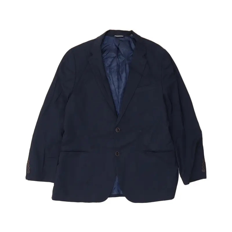Pre-Owned Vintage NAUTICA Mens 2 Button Blazer Jacket UK 46 3XL Navy Blue Polyester 0