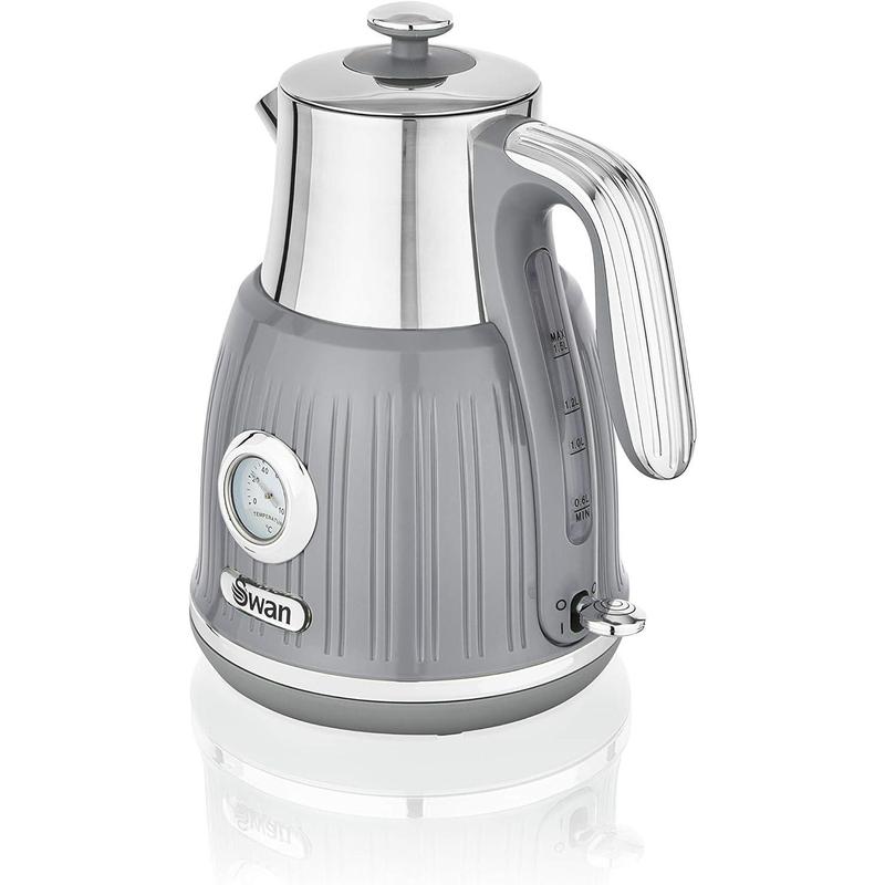 Swan Retro Kettle with Temperature Dial Display SK31040GRN (Grey) | Same-Day Dispatch & Fast Free Delivery | Kettles 5