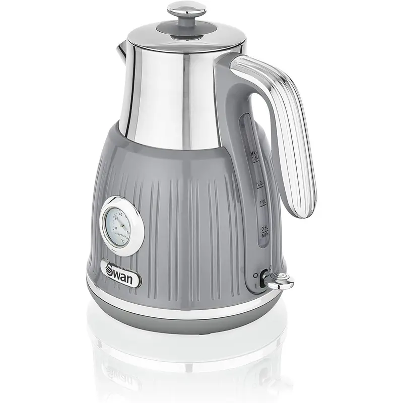 Swan Retro Kettle with Temperature Dial Display SK31040GRN (Grey) | Same-Day Dispatch & Fast Free Delivery | Kettles 5