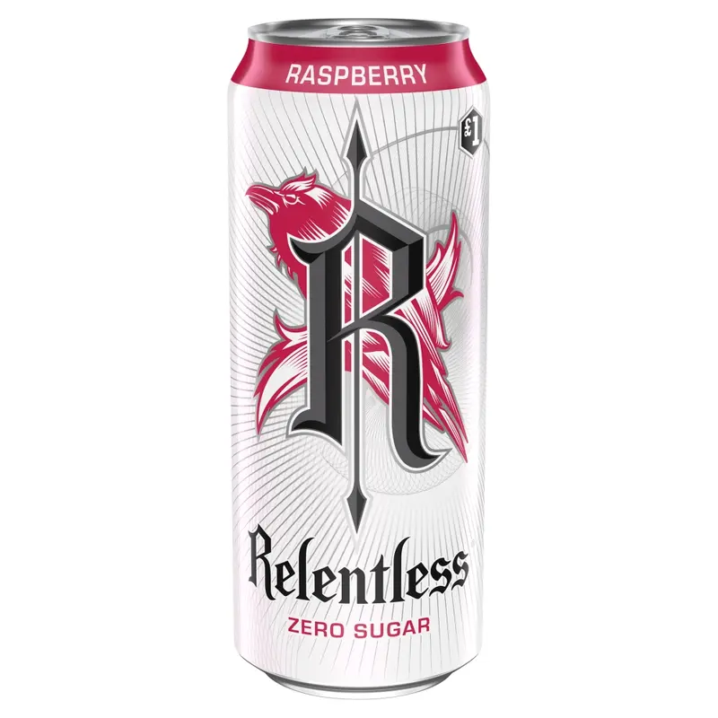 Relentless Energy Drink Raspberry Zero 500ml 12 Pack £1 1