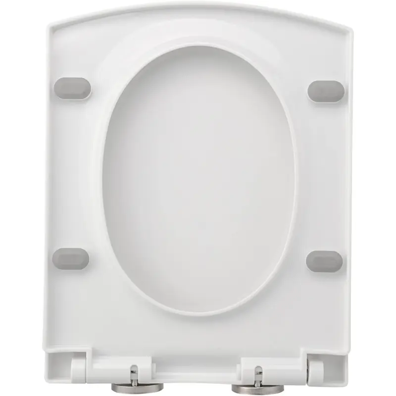 Luxury Square Toilet Seat Heavy Duty White Soft Close Top Quick Release Hinges 4