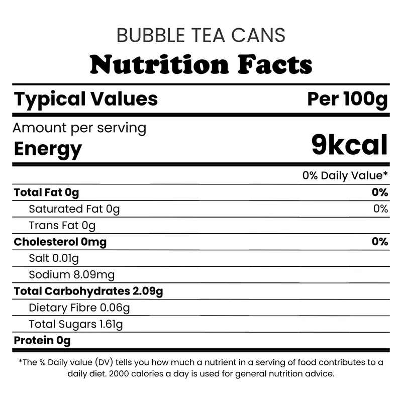 Vitalitea Bubble Tea Cans 350ml - 4 Pack 7