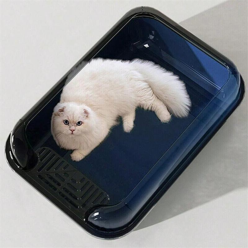 Extra Large Open Cat Litter Box Deep Pan Anti-Splashing Cat Toilet Potty Tray,Anti-Splash Cat Litter Box, Semi-Closed Litter Pan, Litter Box Cleaning Products 6