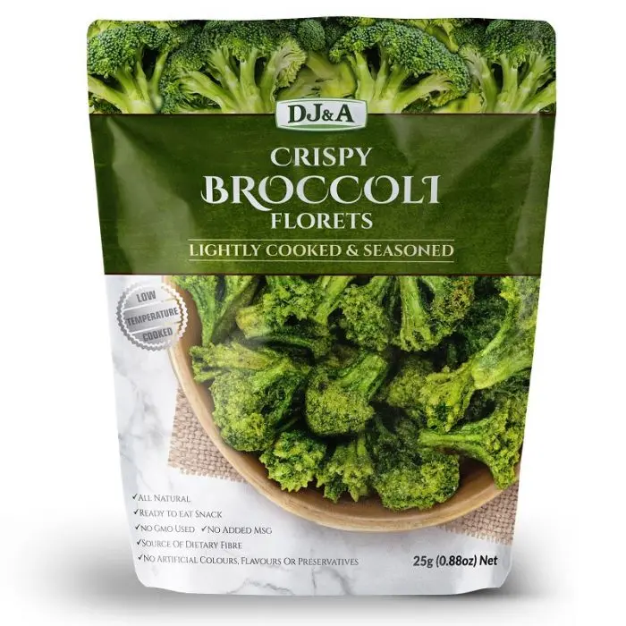 DJ & A Broccoli Florets 25g Vegetables Snack Healthy Low Calories
