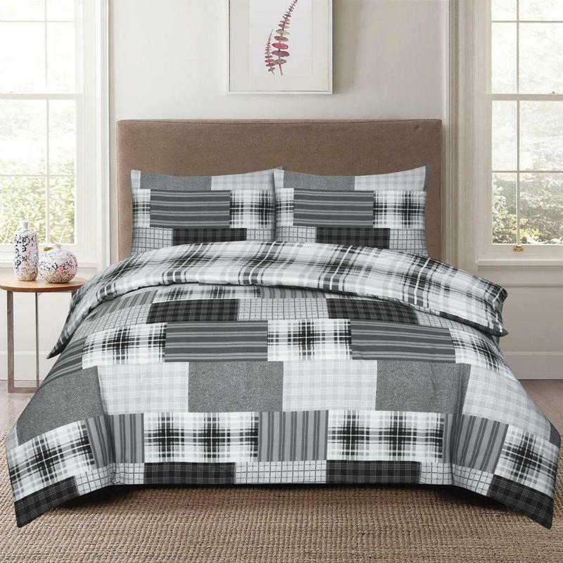 Luxury Printed Duvet Quilt Cover with Pillowcase Single Double Super King Size Bedding Set 4