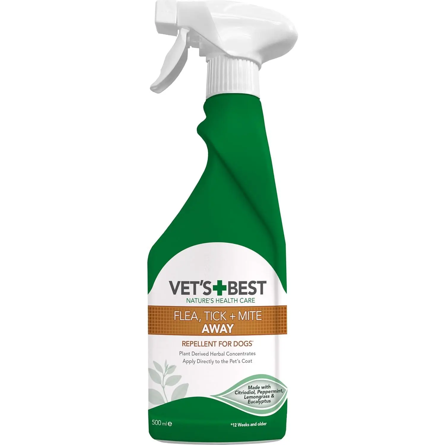 Vet's Best Flea Tick and Mite Flea Treatment Spray for Dogs | Plant Based Formula, 500 ml (Pack of 1)