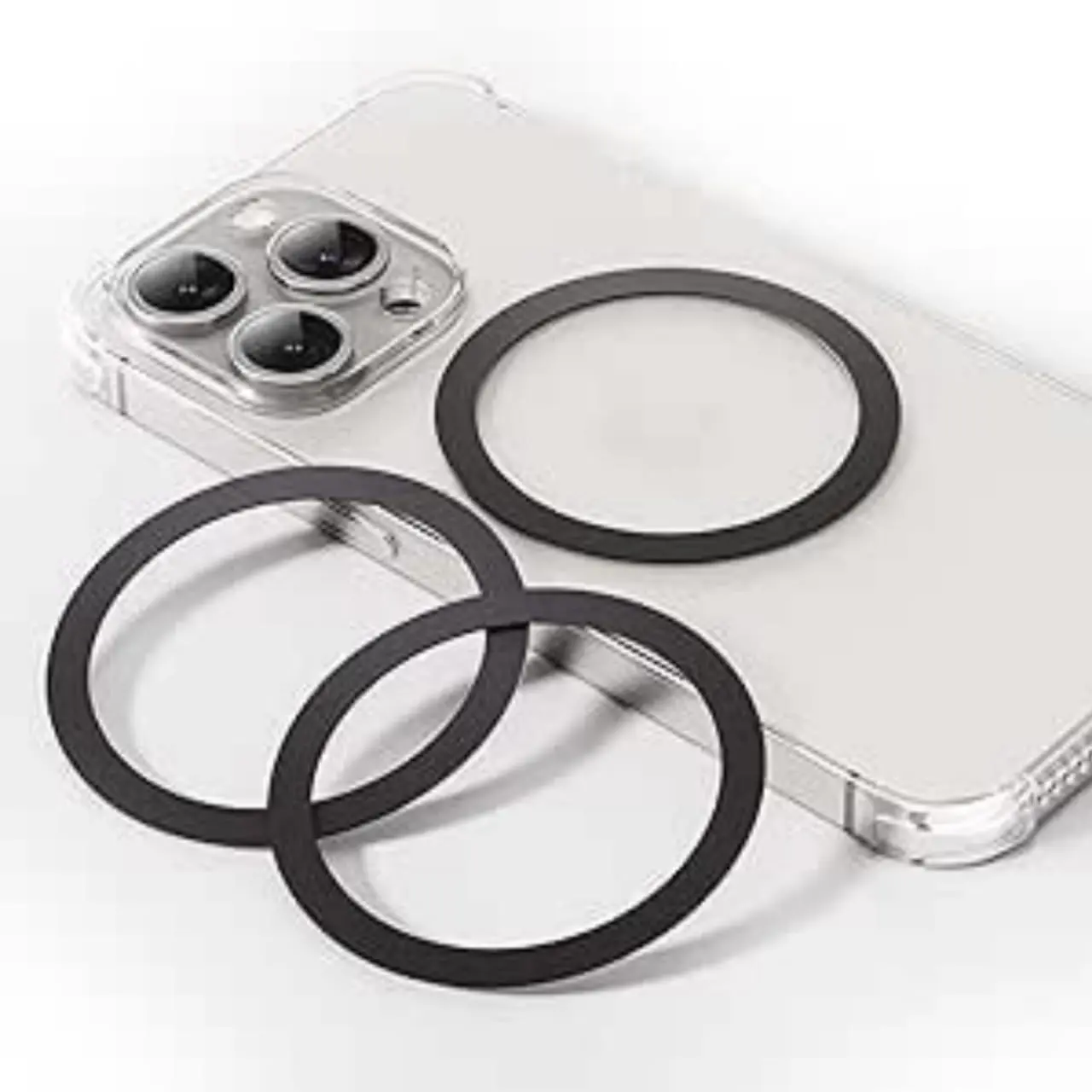 Magnetic Metal Ring, 3Pcs Universal Metal Ring Sticker, Suitable For Magsafe Wireless Charger, Phone Accessories