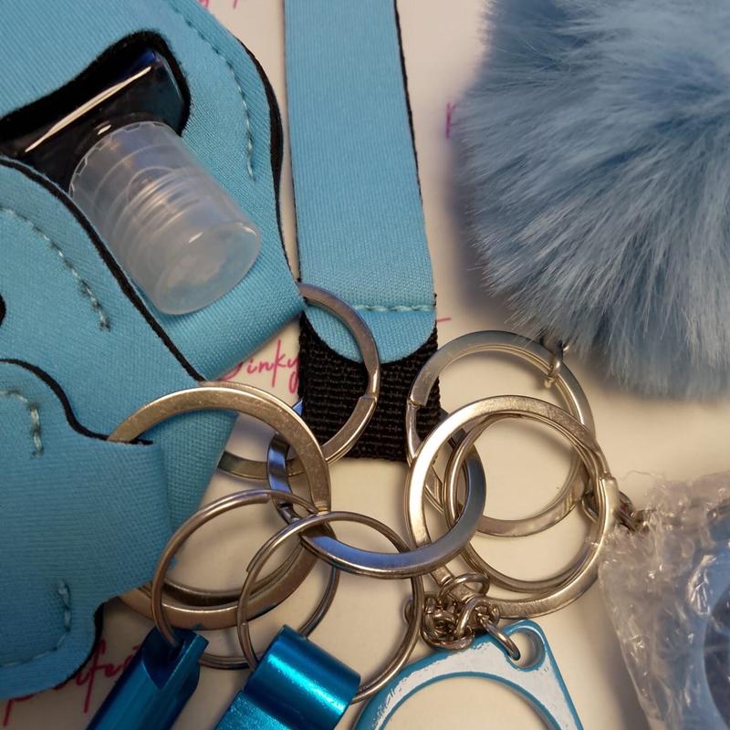 Pinky Perfect UK Legal Blue Safety Key Chain Set - Free Gift Inc 6