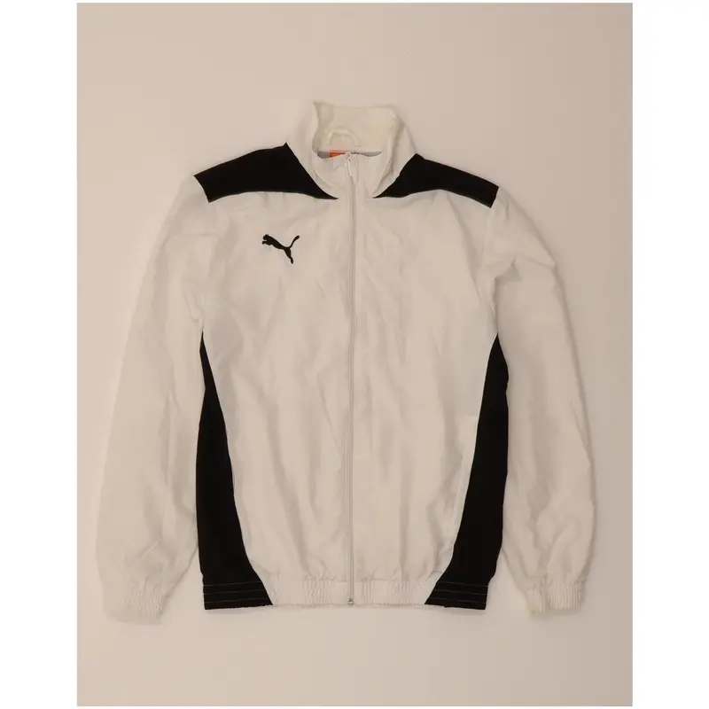 Pre-Owned Vintage PUMA Mens Graphic Tracksuit Top Jacket Small White Colourblock Polyester 1