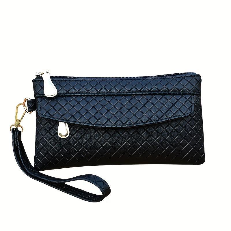 Product Introduction of Women's Argyle Quilted Clutch Bag, Multi Zipper Wristlet Bag For Phone & Coin, Fashion Handbag 14