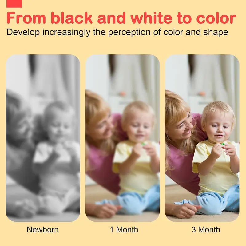 Baby Toys 0-6 Months, Black and White Sensory Toys Brain Development, Tummy Time Toys, Soft Baby Book, Baby Essentials for Newborn 0-6-12 Months Montessori Toy Gifts 5