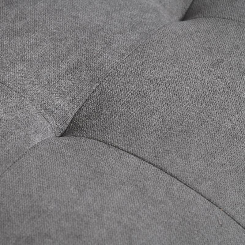 HOMCOM Modern 2 Seater Sofa with Hidden Storage, 117cm Tufted Cotton Couch, Compact Loveseat Sofa with Wood Legs, Grey 7