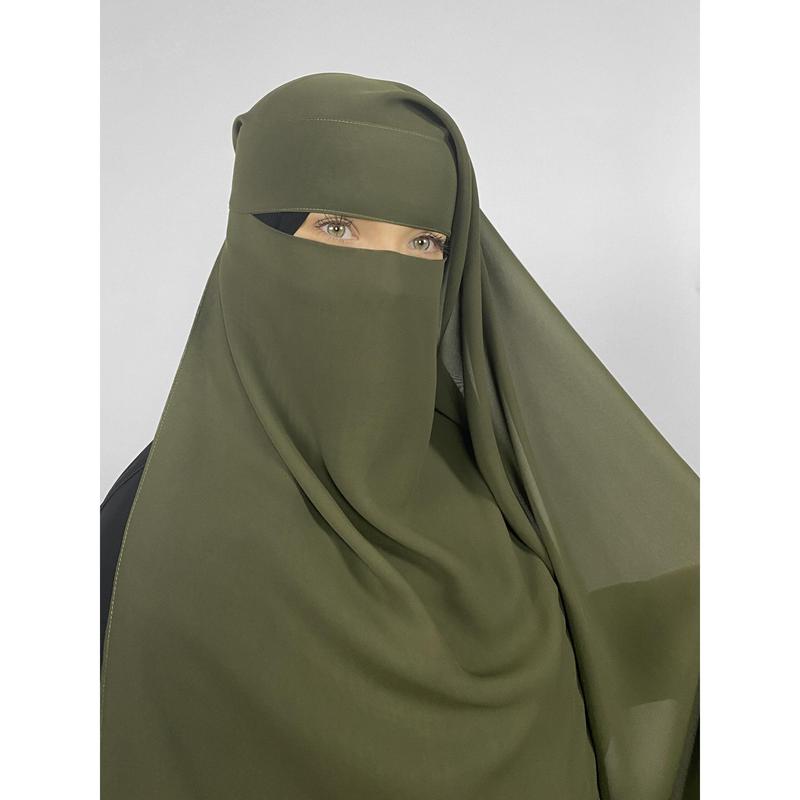 Long Rectangular 2 Layer Niqab | Pinch 6