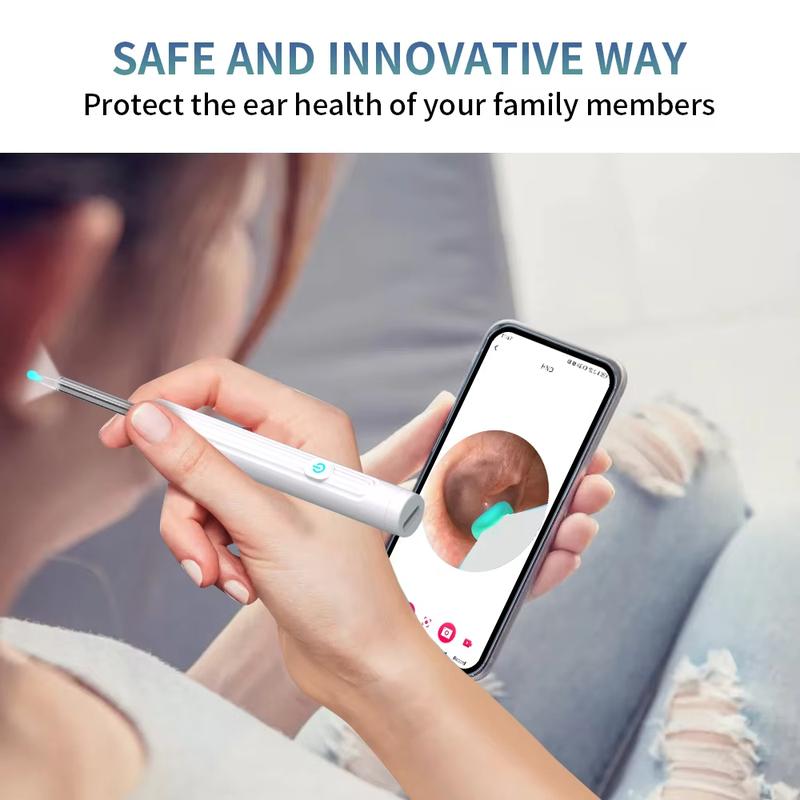 Ear Wax Removal Tool - Ear Cleaner With Camera, Earwax Remover With Light, Ear Cleaning Kit, Ear Wax Removal Tool WIFI Connection 6 LED Lights Earpick 1